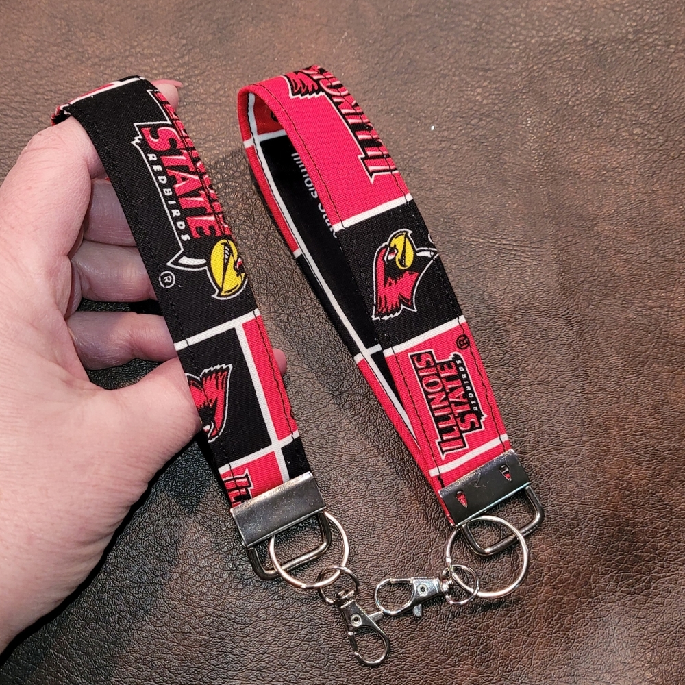 Illinois State University wristlet Keychain. Personalized Keychain.